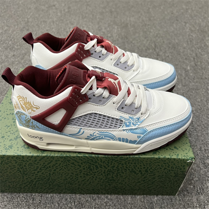 Men's Hot Sale Running weapon Air Jordan 4 White/Red/Blue Shoes 0210